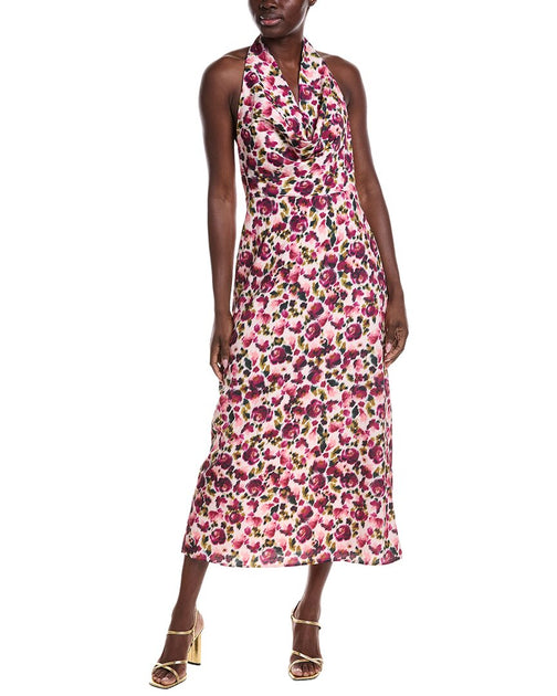 Laundry by Shelli Segal Cowl Neck Kleid Multi US 6 2