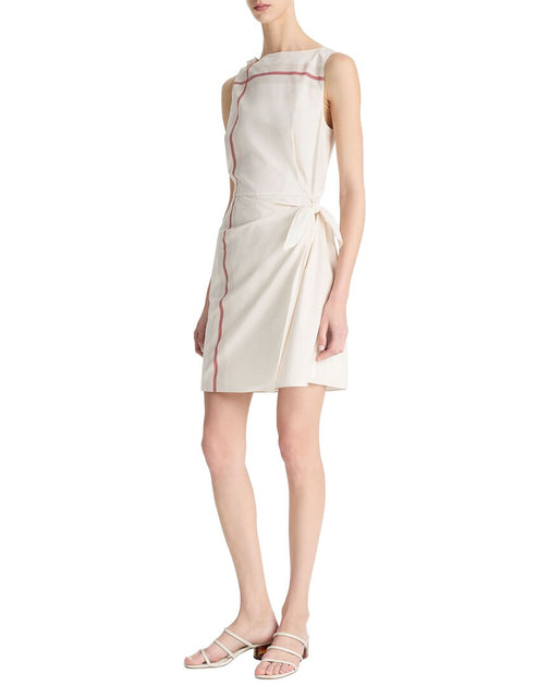  Vince Handkerchief Stripe Wrap Dress Pink US 12 4