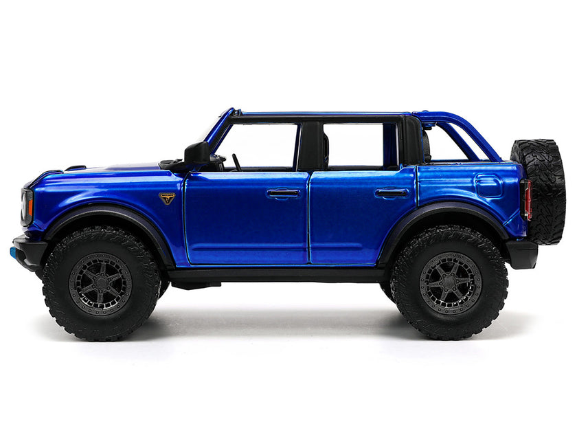 Jada 2021 Ford Bronco Diecast Model Car Candy Blue Metallic 1/24 4