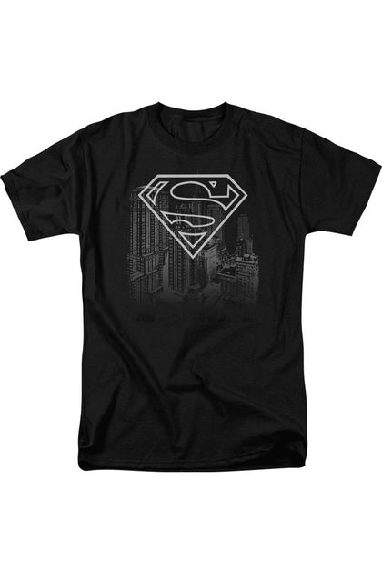 Gildan Superman Skyline T-Shirt Black XXL 2