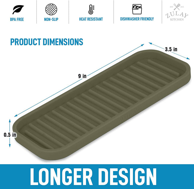 Zulay Kitchen Silicone Sponge Holder Brown 4
