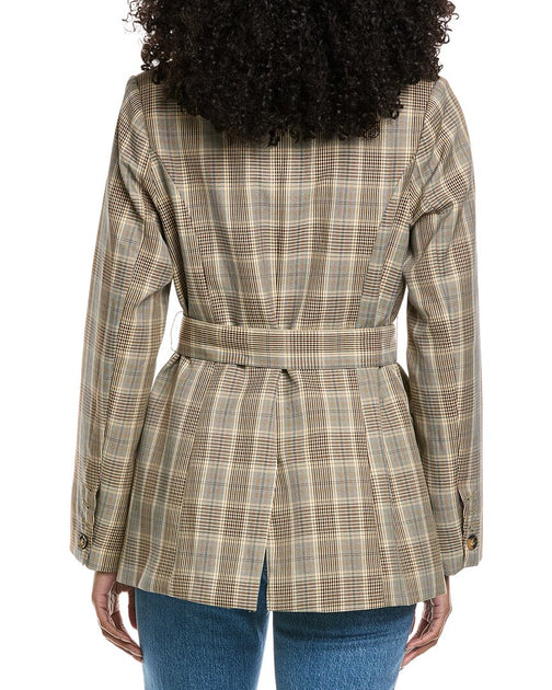 FATE Gürtel Plaid Blazer Grau Large 3