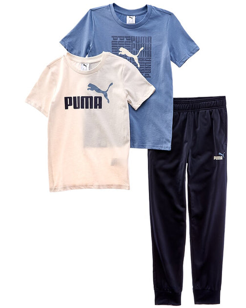 Puma 3-Piece T-Shirt and Jogger Set Blue Large 3