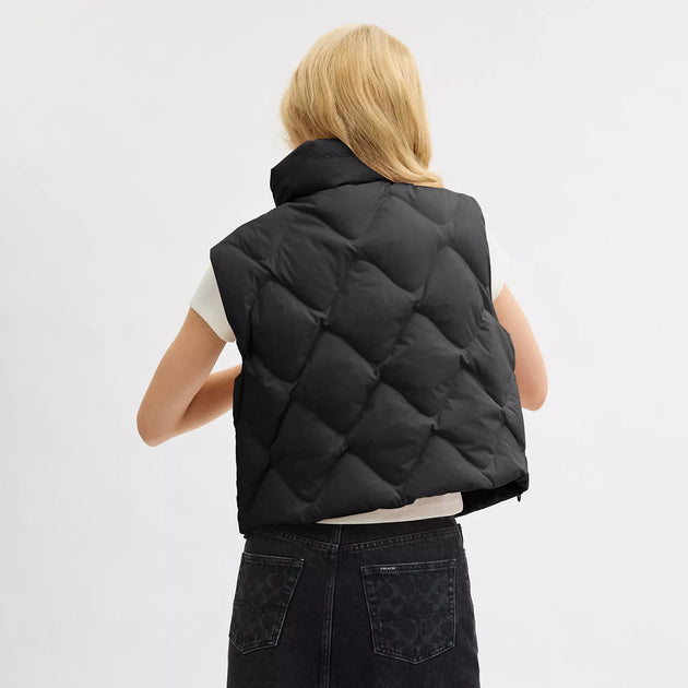 【COACH】Quilted Vest In Recycled Polyamide Coach Outlet Quilted Vest In Recycled Polyamide | ShopSimon