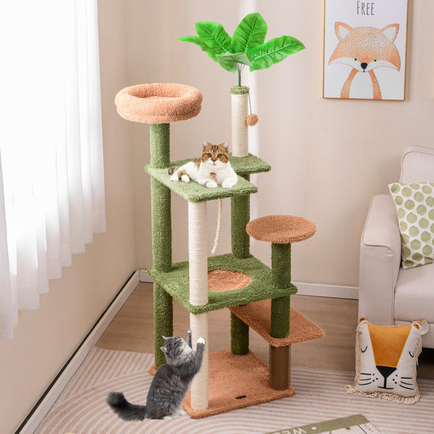 Hivvago Multilevel Cat Tree Green Medium 3