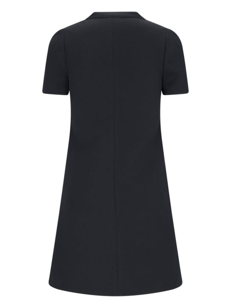 Courrèges Black Cotton Mini Zip Dress | ShopSimon
