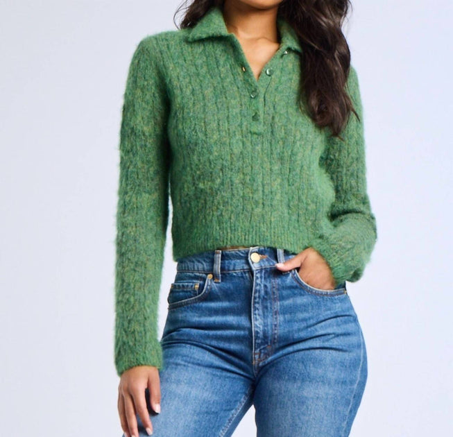 MILLE Ingrid Henley Sweater Green XSmall 2