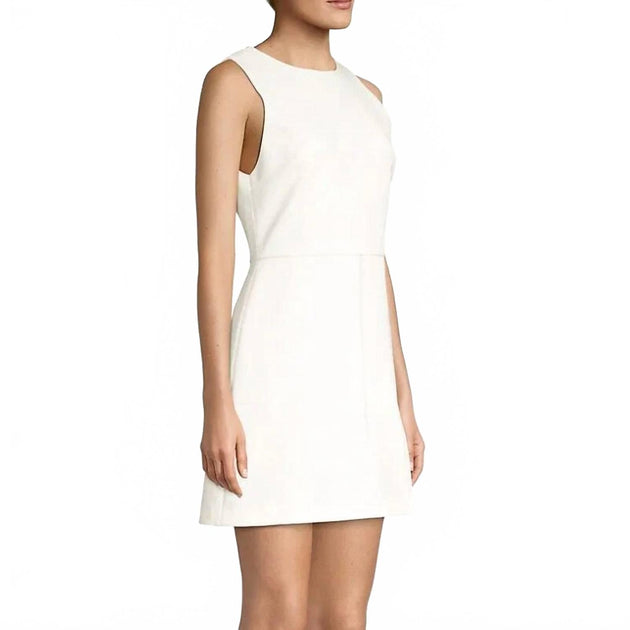 alice + olivia Julie Zip Mini Dress White US 6 3