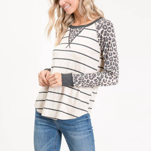 Shirley Stone Carol Raglan Top White 3X 4