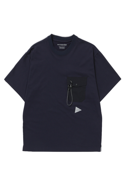And Wander Pocket T-Shirt Blue S 2