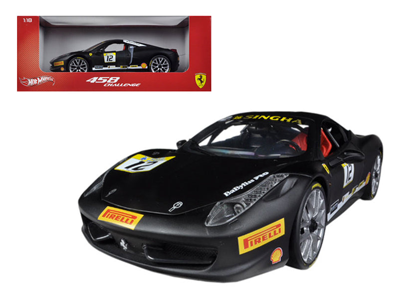 Hot Wheels Ferrari 458 Challenge Black 1/18 3