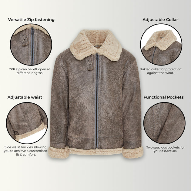 Infinity B3 Aviator Jacket Brown US 50 4