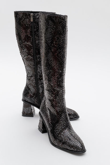 Prologue Shoes Elly Pattern Block Heel Boot Multi US 9 2