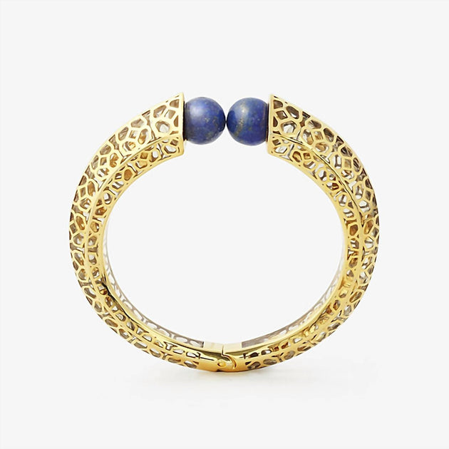 Avenue Chic Temple Muse Oval Scharnierarmreif Blau Einheitsgröße 4