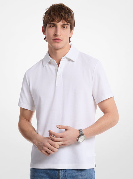 Michael Kors Stretch Cotton Polo Shirt Grey Medium 4