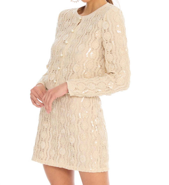 Allison New York Mariana Cardigan Beige Large 4