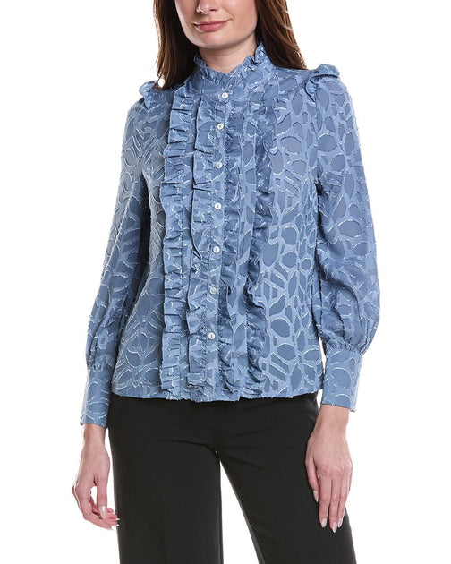 ANNA KAY Sinavy Blouse Blue Large 2