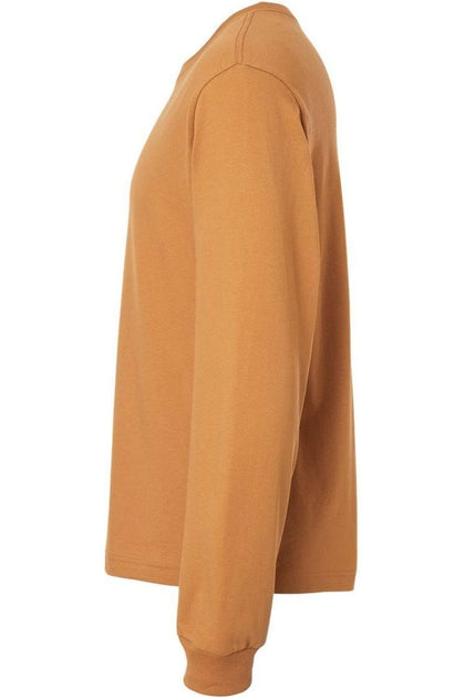 BELLA + CANVAS Heavyweight Long Sleeve Tee Brown Large 4