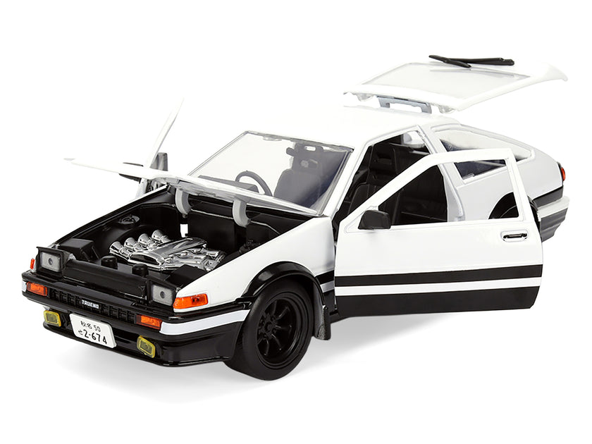 Jada Toyota Trueno AE86 White and Black 1/24 4
