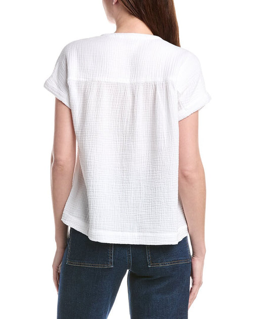 Splendid Saint Tropez Gauze Blouse White XL 3