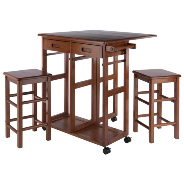 Hivvago 3-Piece Space Saver Teak 2