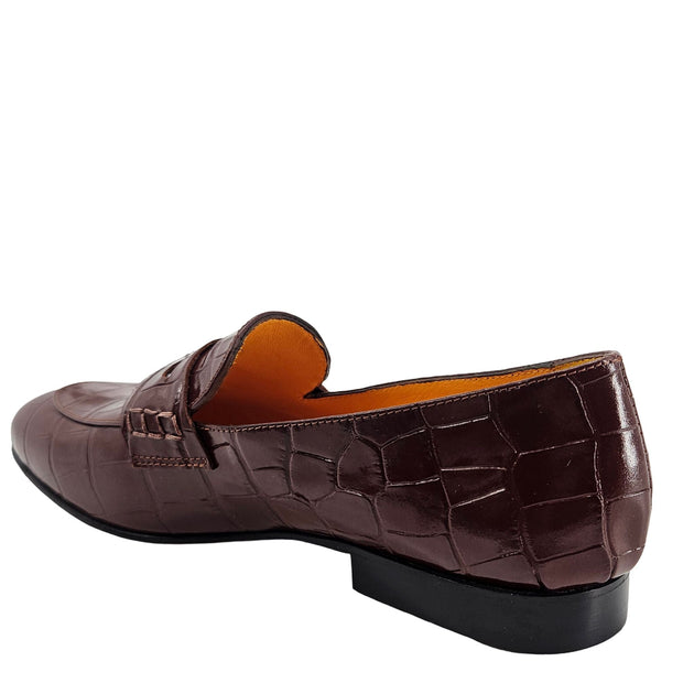 Madison Maison Leather Flat Moc Croc Loafer Black EU 37 4