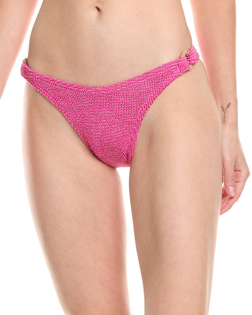 bond-eye swim Ring Scene Brief Bikini Bottom Pink One Size 2