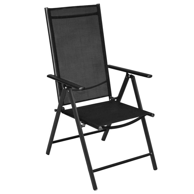vidaXL Folding Garden Chair Black 3