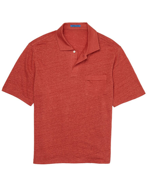 J.McLaughlin Riva Linen Shirt Red XXLarge 2