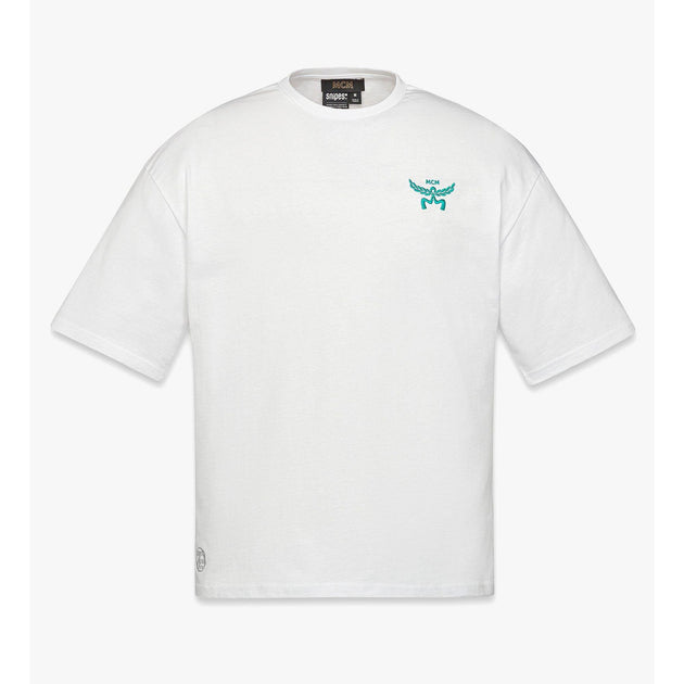 MCM x Snipes Rhinestone Logo T-Shirt White X-Small 2