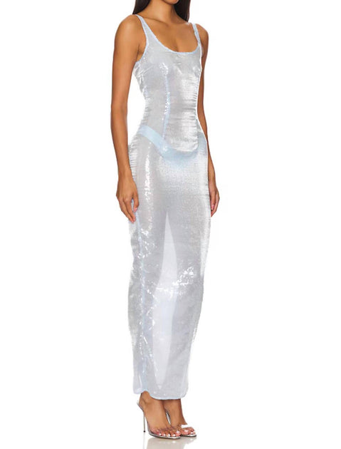 Miscreants London Kaia Maxi Dress White US 2 4