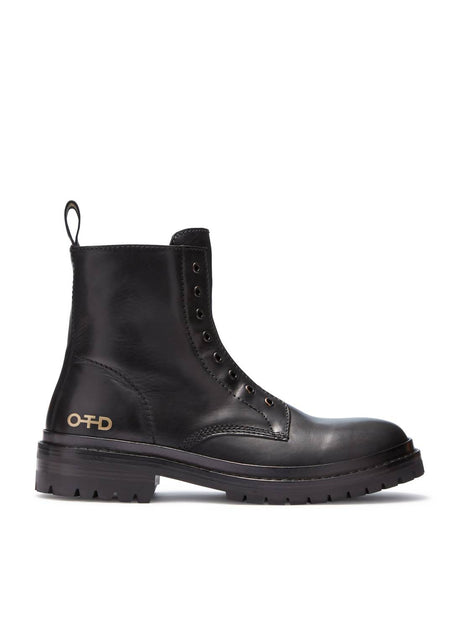 ON THIS DAY Women's Leather Combat Boots Black US 7 3