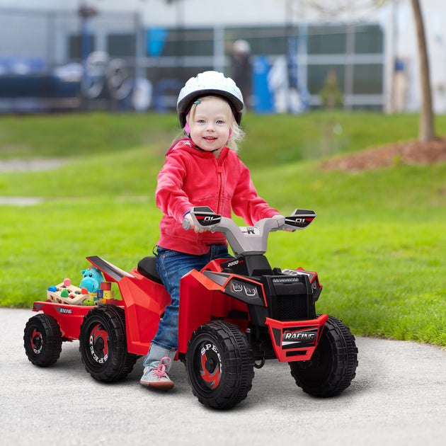 BreeBe Electric ATV with Trailer Red 5