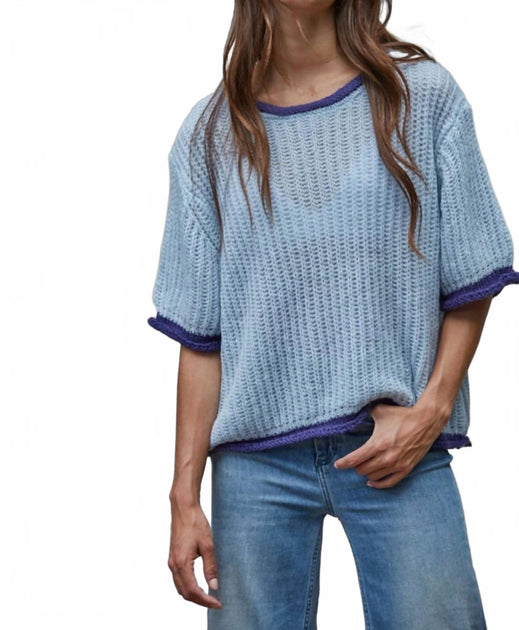 By Together Mon Ablu Knit Sweater Blue Large 2