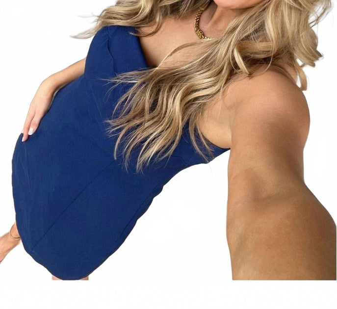 Runaway the Label Maritime Melody Mini Dress Blue Large 3