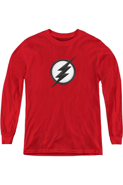 Gildan Flash Jesse Quick Logo Youth Long Sleeve Tee Red XLarge 2
