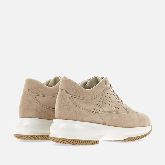 Hogan Interactive Perforated Lace-Up Sneakers Brown US 6 4