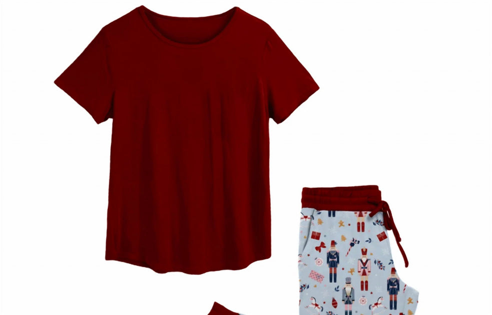 Little Grey Top and Jogger Pants Set Red Large 3