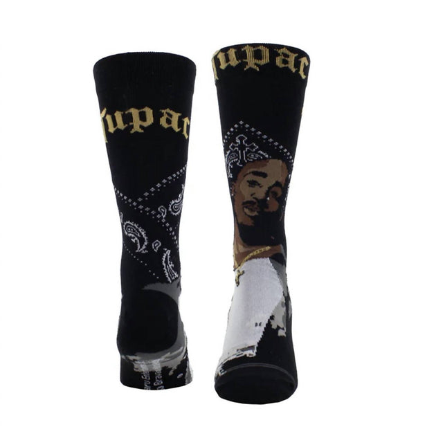 Perri's Socks Tupac Bandana Crew Socks Grey One Size 3