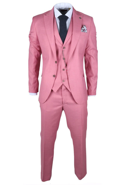 TruClothing James 3 Piece Suit Pink US 48 Regular 4