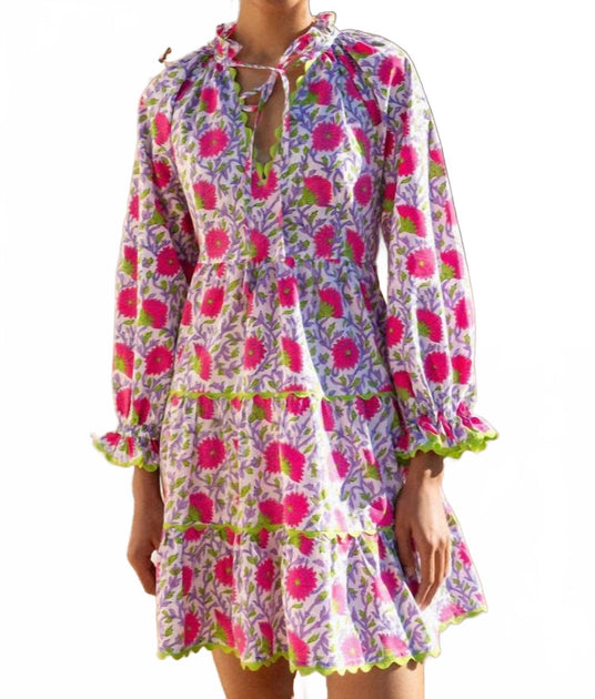 Pink City Prints Luna Mini Dress Multi Medium 2