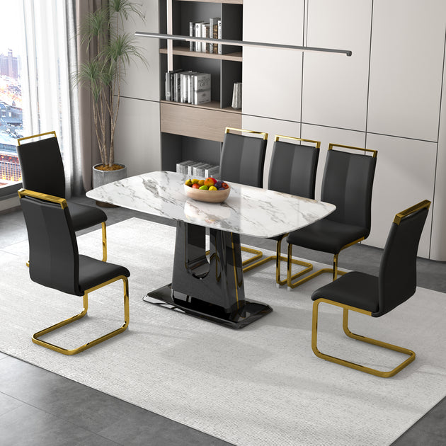Streamdale Dining Table Set White 6 Seater 3