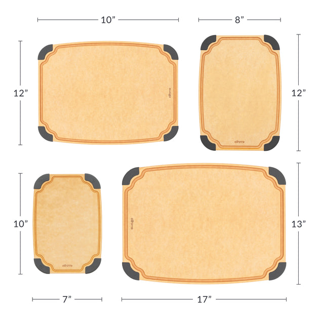 Elihome Essential Series 4-in-1 Cutting Board Set White 3
