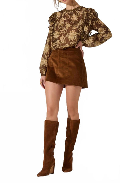 ASTR Kinley Top Brown Medium 2