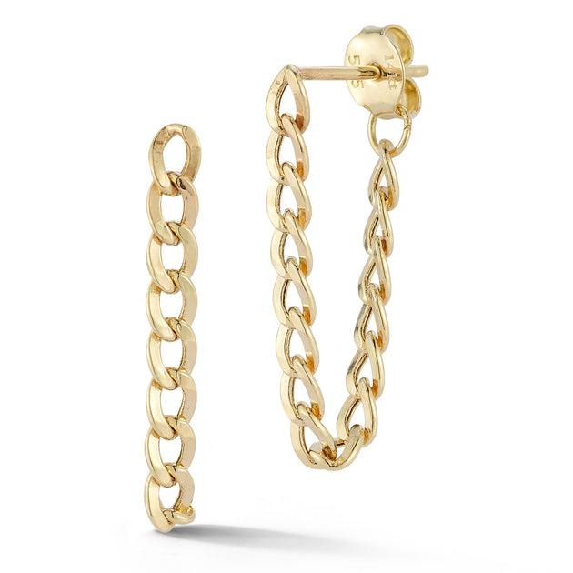 Ember Fine Jewelry 14K Gold Chain Drop Earrings Multi 2
