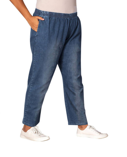On The Plus Side Crop Jegging Blue 8XL 6