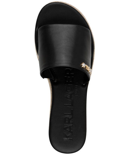 Karl Lagerfeld Kitrell Platform Slide Black US 8 3