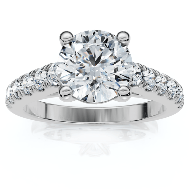Pompeii3 Diamond Solitaire Engagement Ring White Gold US 6.5 3