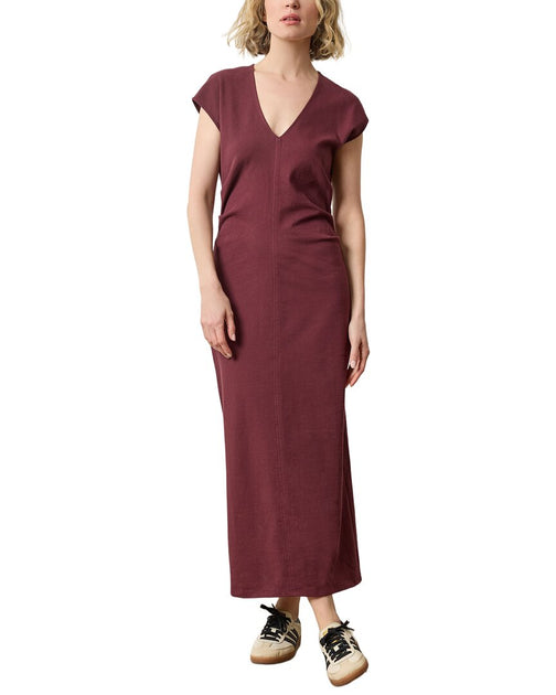 Lilla P Slim Fit Side Tuck Maxi Dress Red XSmall 2