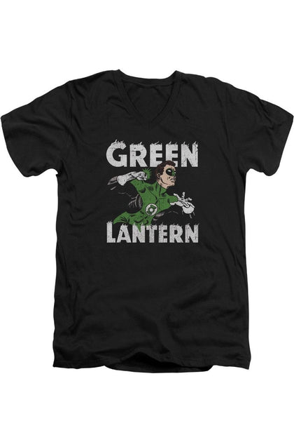 Gildan DC Comics Hal Power Short Sleeve V Neck T-Shirt Black Large 2